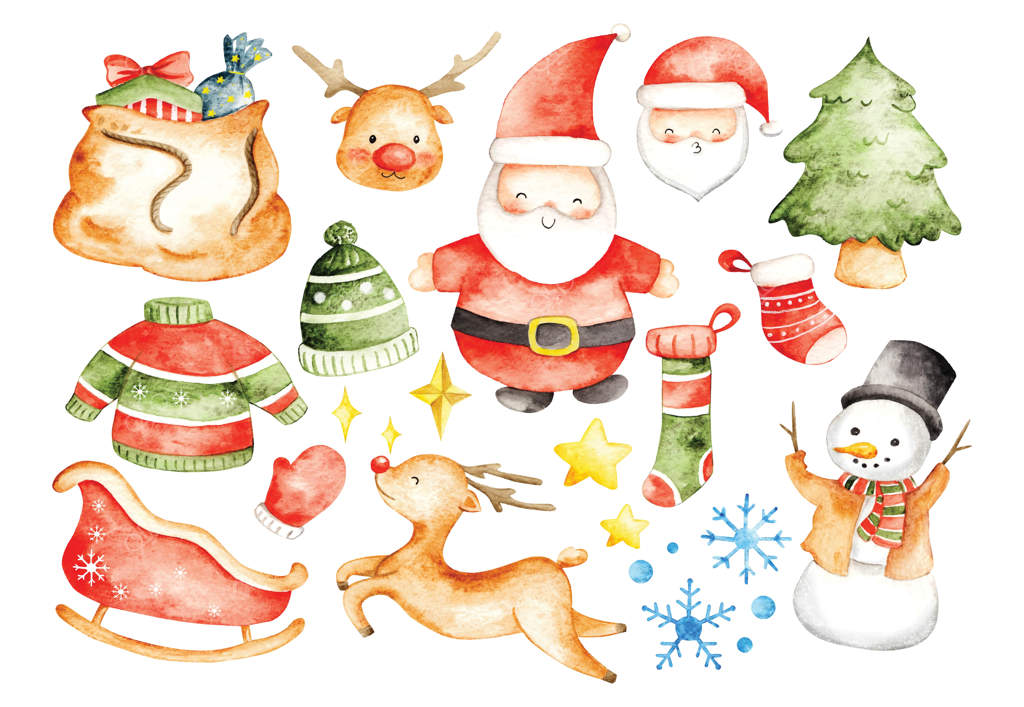 مجموعه آبرنگ کریسمس