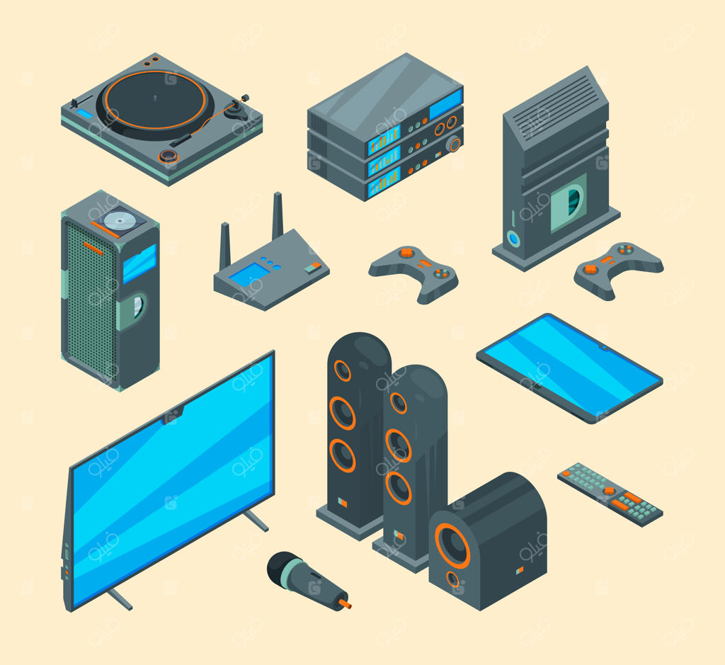 سرگرمی خانگی: ابزارهای الکترونیکی، بلندگوها، سینمای خانگی، سیستم‌های کامپیوتر و تلویزیون، کنسول‌های بازی