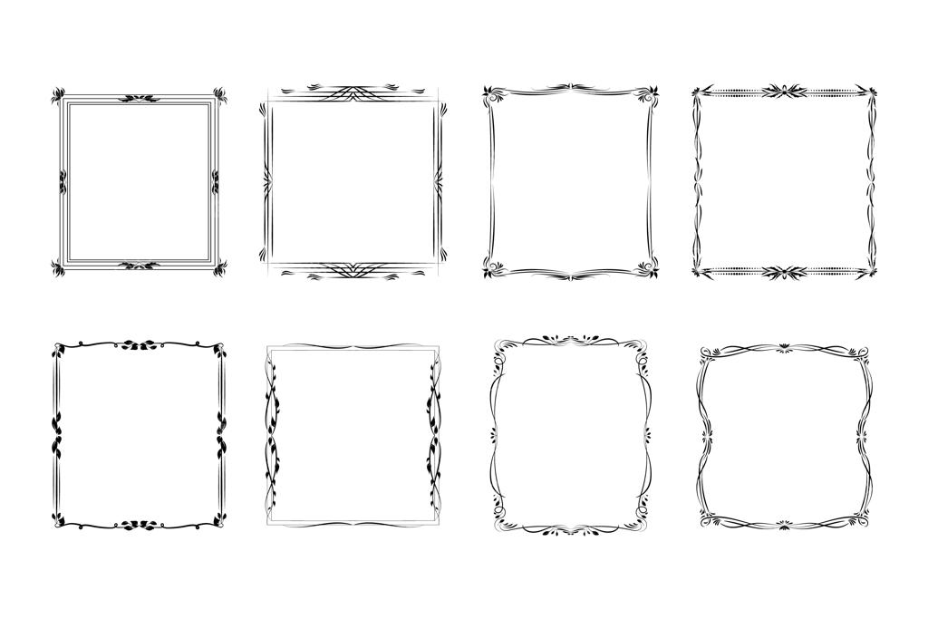 مجموعه قاب‌های آنتیک و زینتی خالی