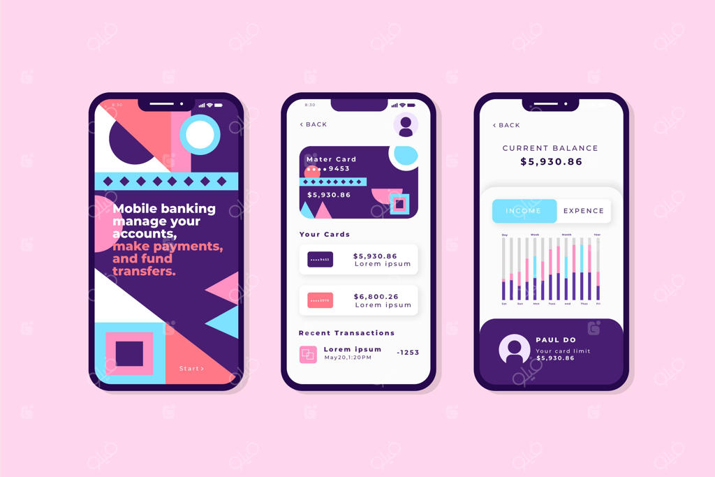 رابط کاربری اپلیکیشن بانکی