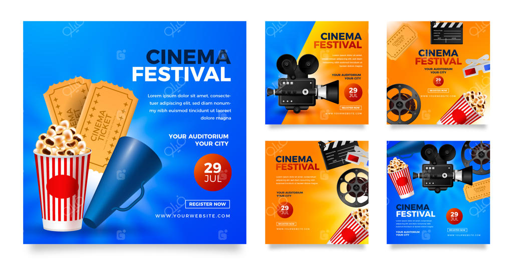 مجموعه پست‌های اینستاگرام جشنواره سینما و فیلم