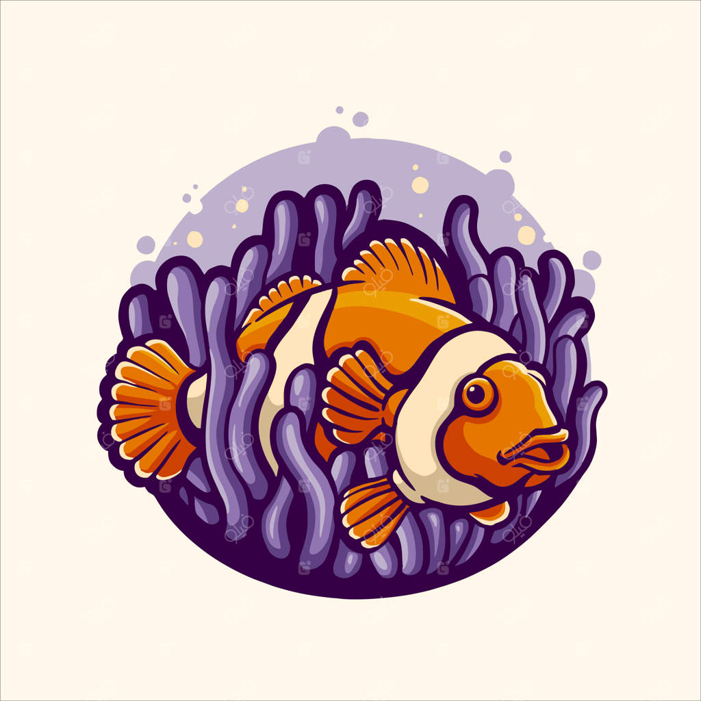 ماهی نمو در میان شقایق دریایی