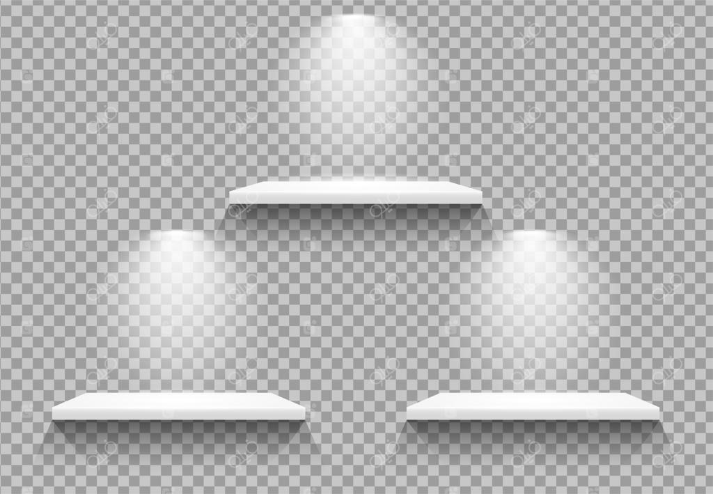 قفسه‌های خالی و چراغ