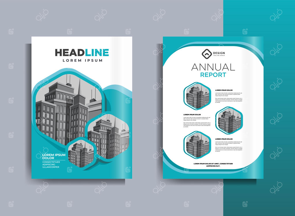 قالب طراحی بروشور و تراکت تجاری A4 با قابلیت تبدیل به گزارش سالانه، مجله، پوستر، ارائه تجاری، پورتفولیو، بنر و وب‌سایت