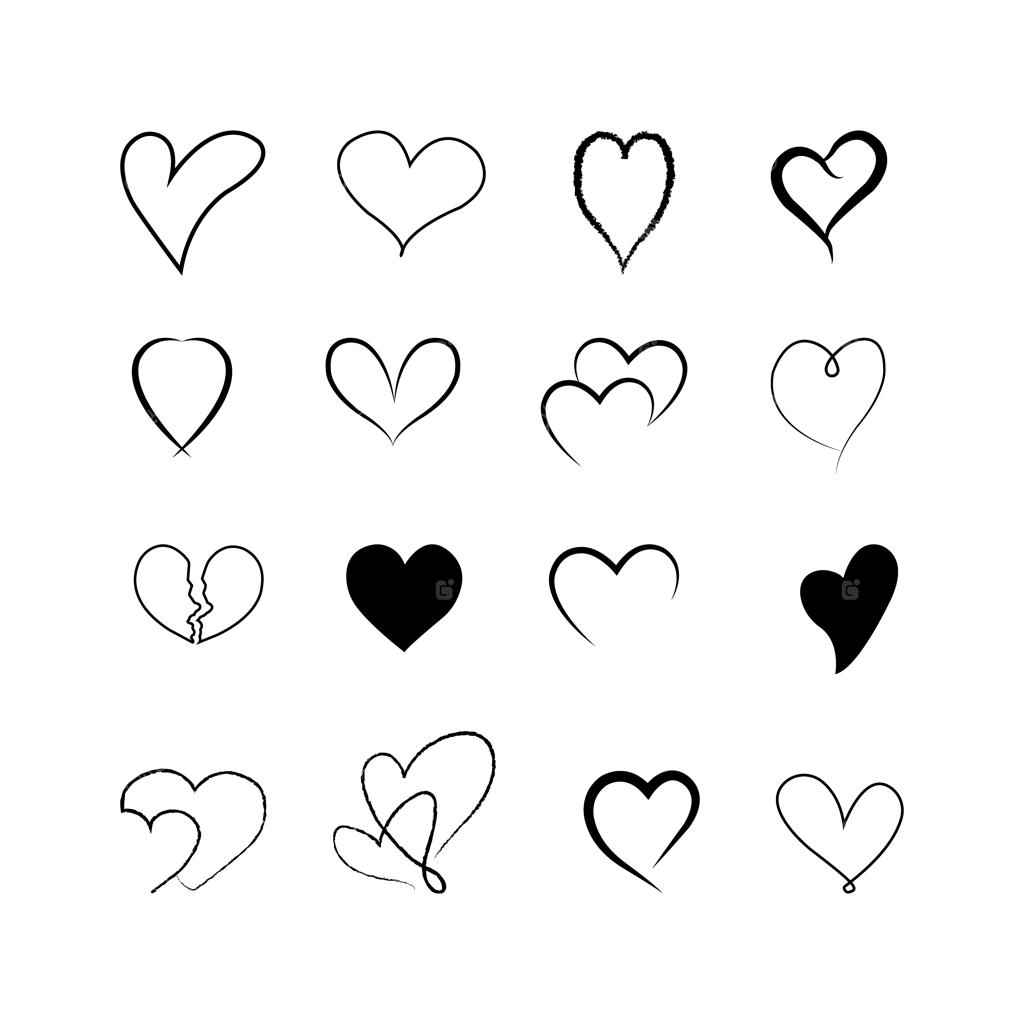 تصویرسازی شکل قلب عاشقانه