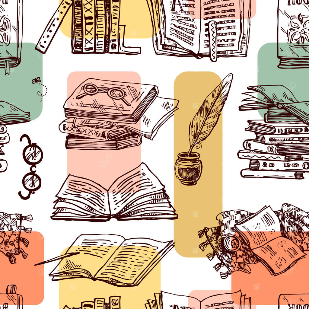 مجموعه زیبای طراحی دستی وکتور: خواندن کتاب