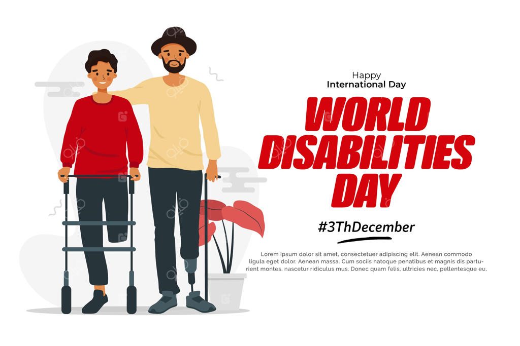 طراحی فلت برای روز جهانی افراد دارای معلولیت