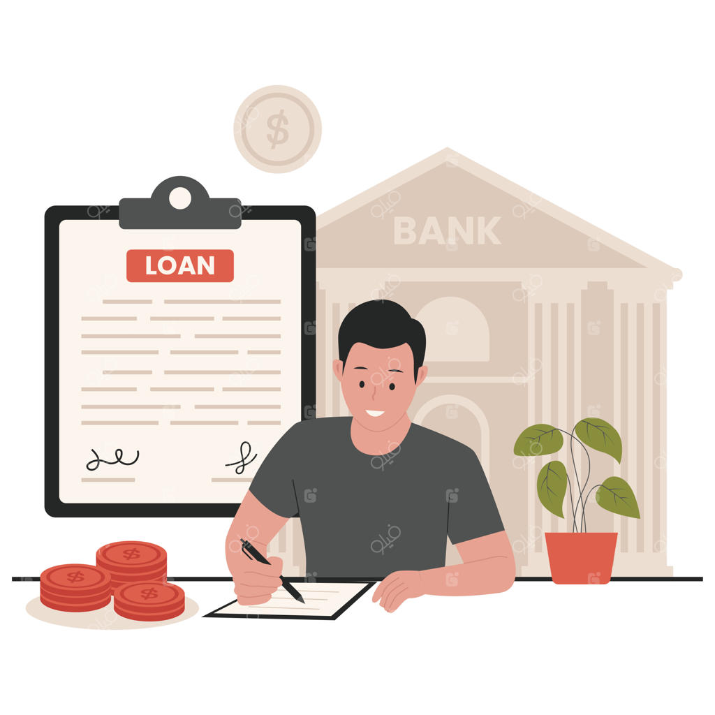 تصویر مفهومی امضای توافق‌نامه وام