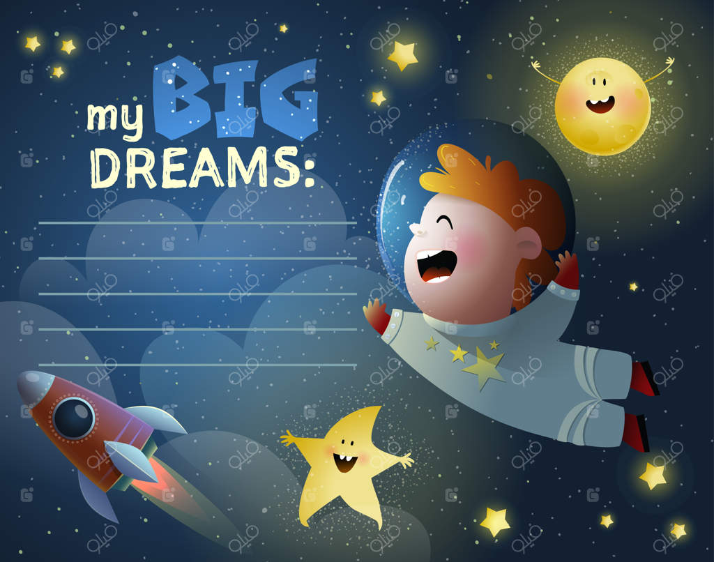 پترن لیست آرزوهای پسر فضانورد در فضا