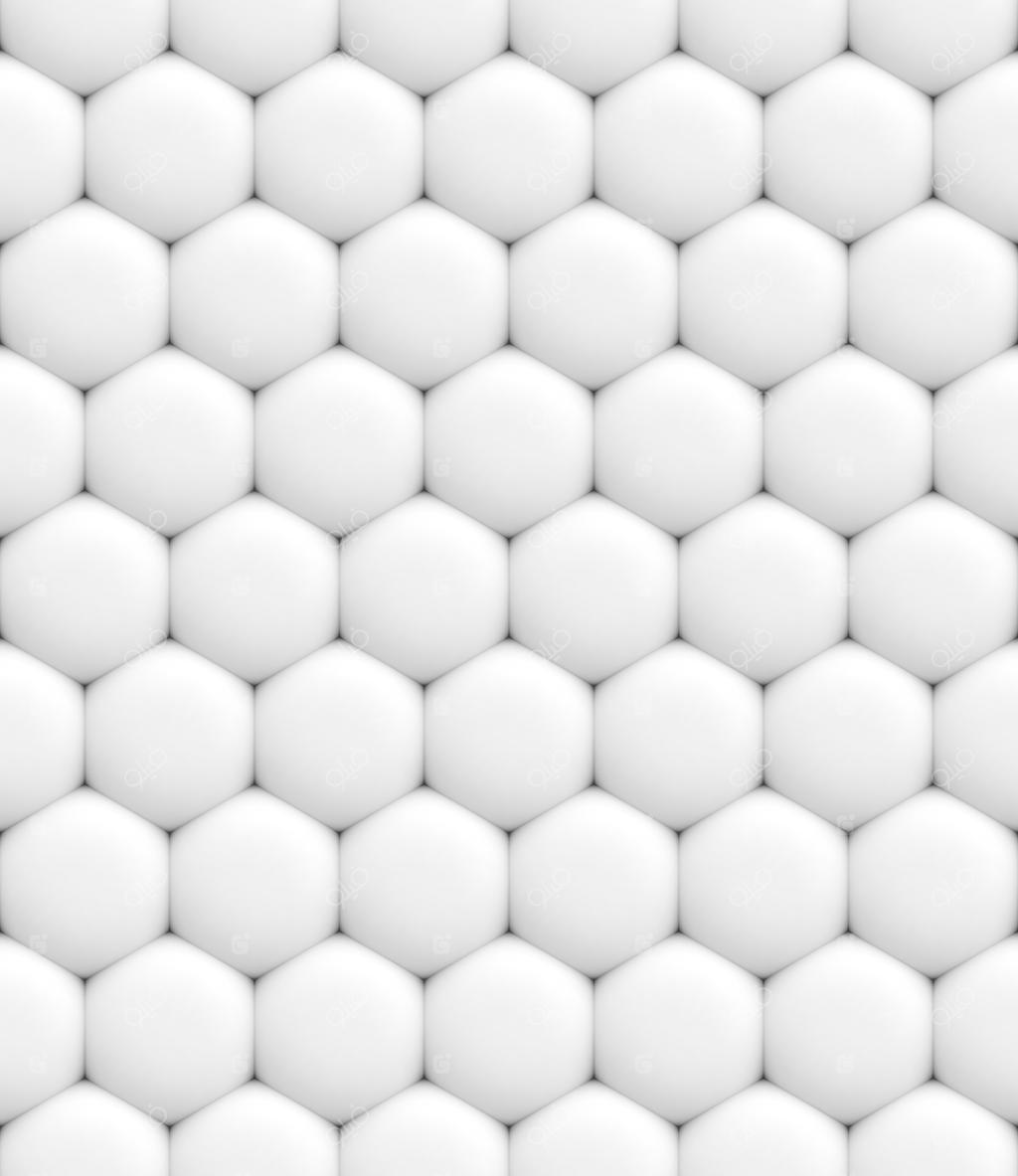 پس‌زمینه شش‌ضلعی سفید و بدون درز؛ وکتور طراحی‌شده با مش گرادینت