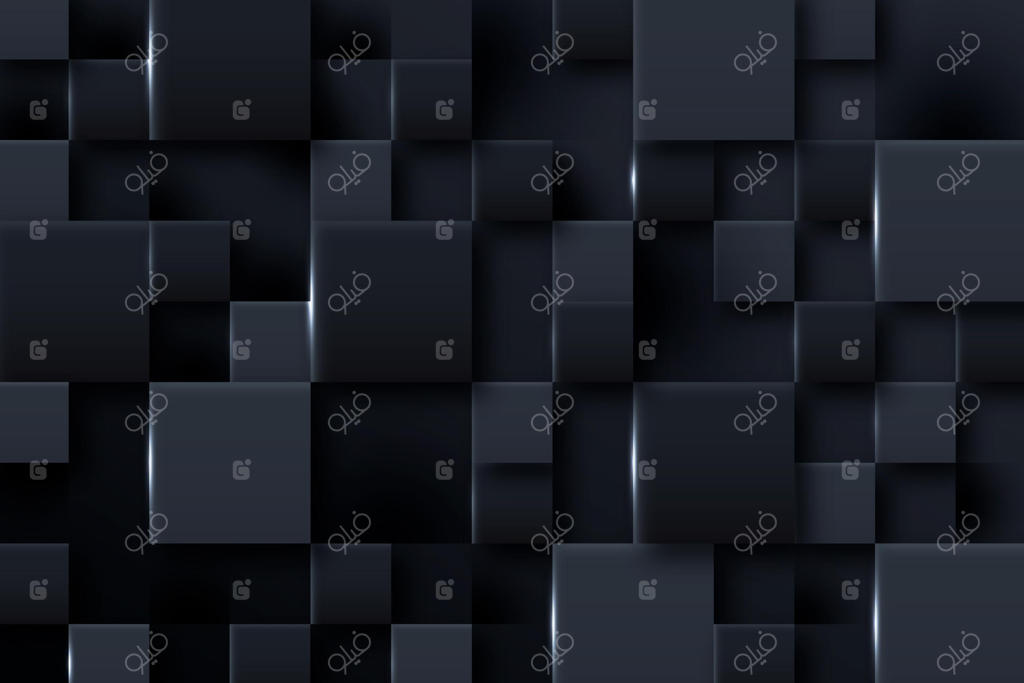 پس‌زمینه گرادینت مشکی با مکعب‌ها