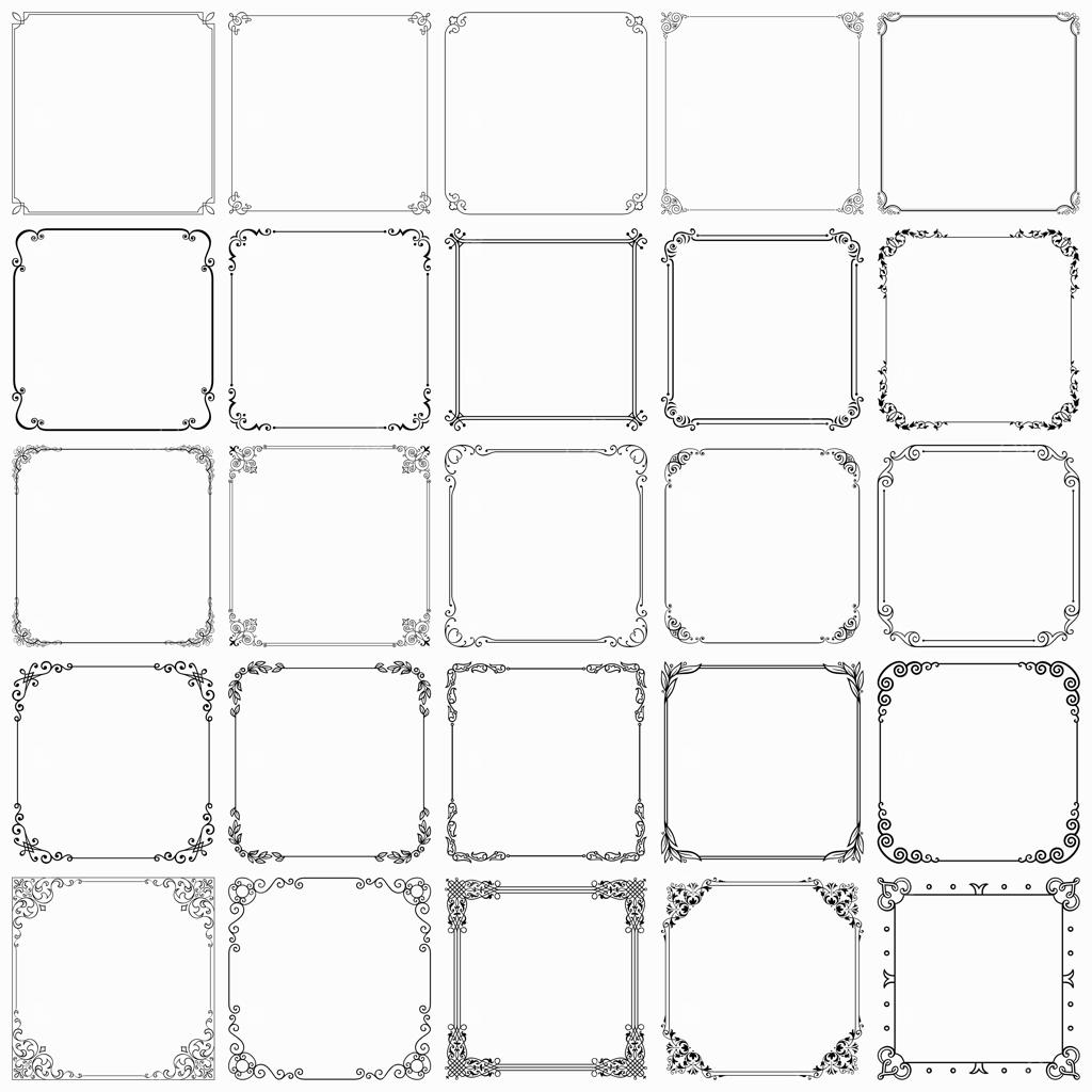 قاب‌های تزیینی وینتیج (مجموعه ۱)