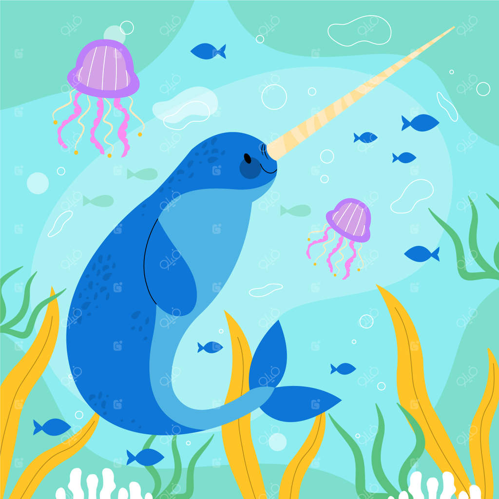 تصویرسازی دستی حیوانات دریایی