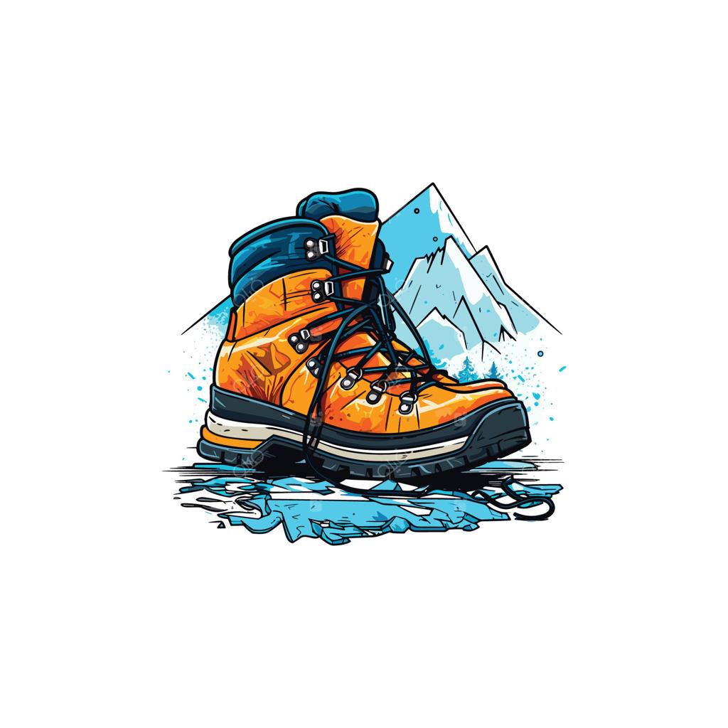 تصویر وکتور بوت‌های کوهنوردی