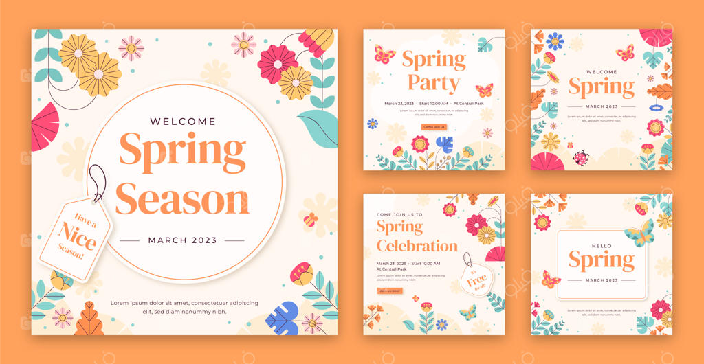 مجموعه پست‌های اینستاگرام برای جشن بهاری