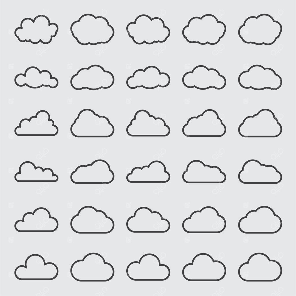 مجموعه آیکون ابر وکتور