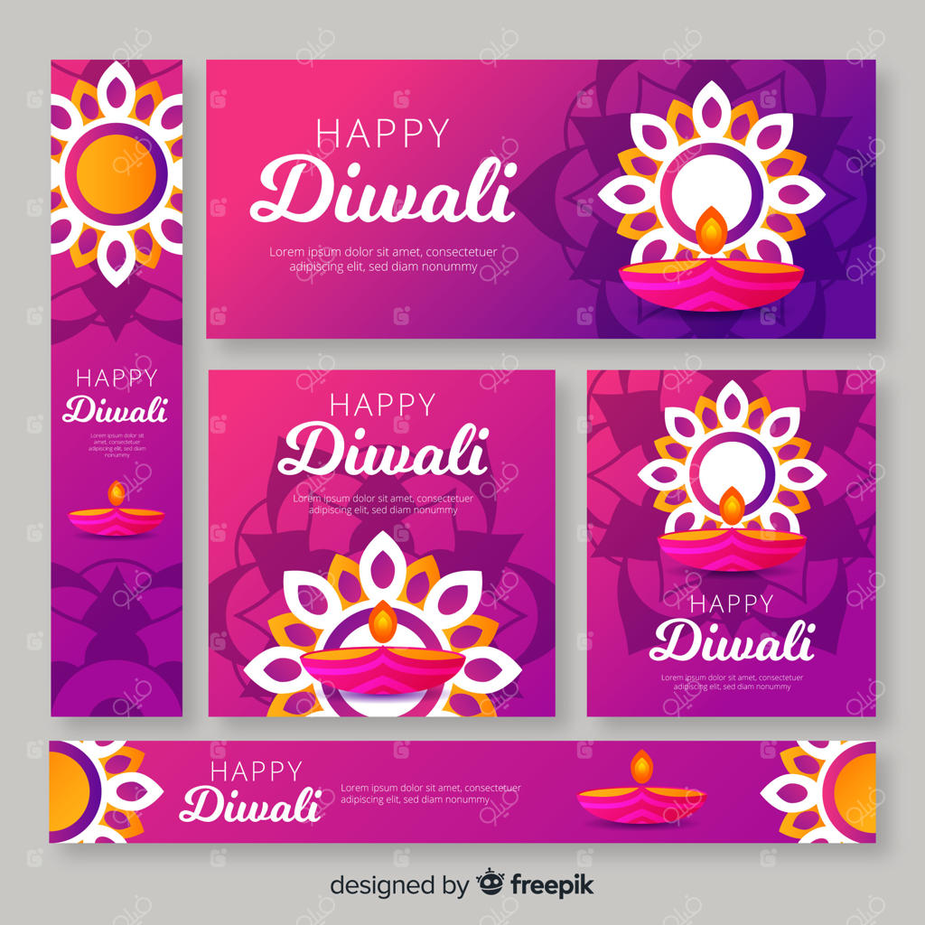 شمع و خورشید زینتی برای بنرهای رویداد دیوالی