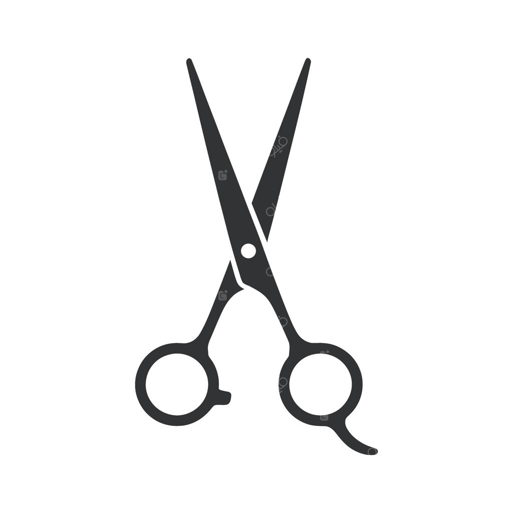 تصویر قیچی آرایشگری روی پس‌زمینه سفید برای پروژه‌ها و طراحی‌های سالن زیبایی و آرایشگاه با فضای خالی برای متن