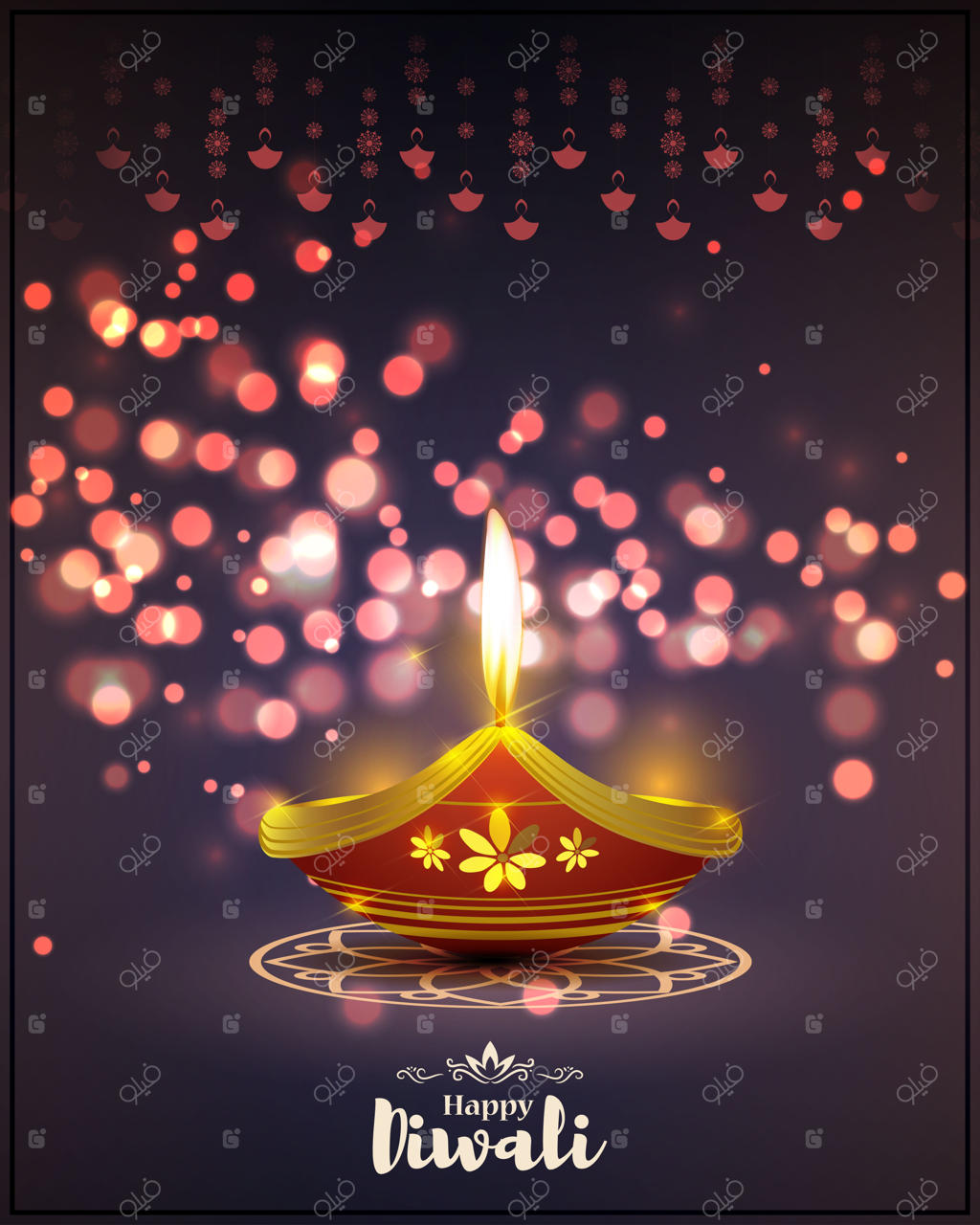 تصویرسازی وکتور برای تبریک دیوالی مبارک
