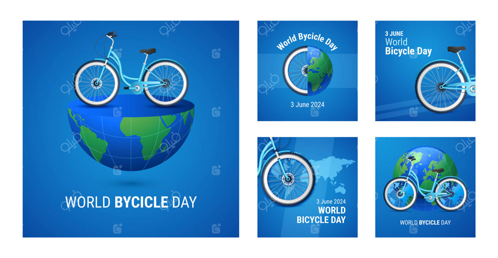 مجموعه‌ای از پست‌های اینستاگرام برای جشن روز جهانی دوچرخه‌سواری