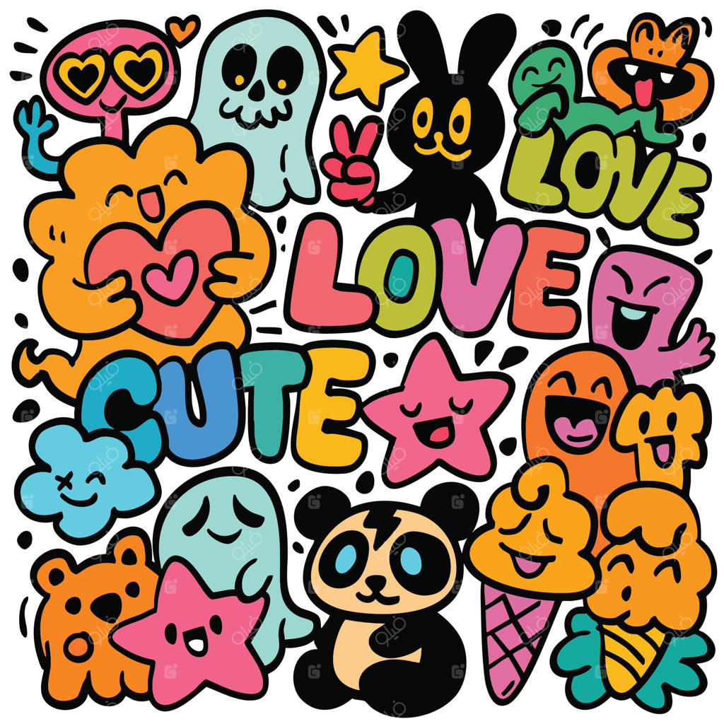 هیولای بامزه نقاشی، ستاره عاشق، پاندای بستنی، ابر روح، خرس شاد و رنگارنگ