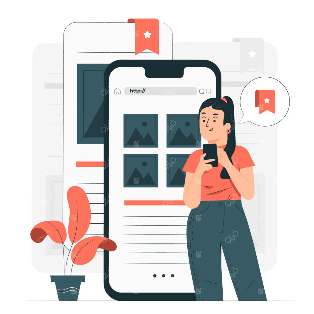 تصویرسازی مفهوم بوک‌مارک‌ها