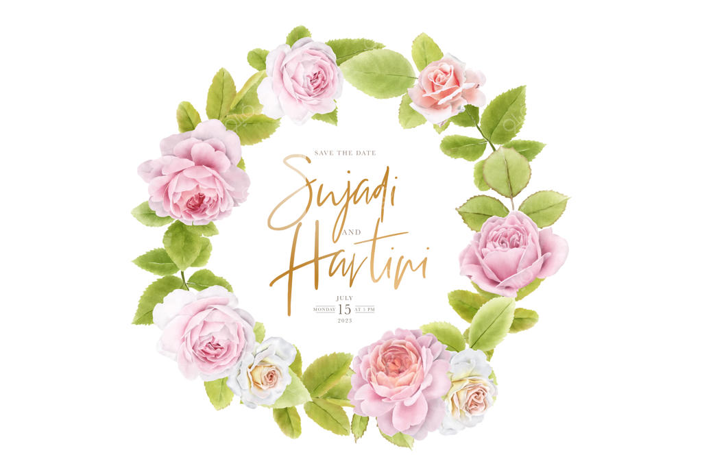 طرح تاج گل و قاب با طراحی گل‌های رز زیبا