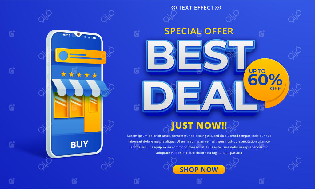 قالب بنر تخفیف ویژه با رنگ‌های شاد