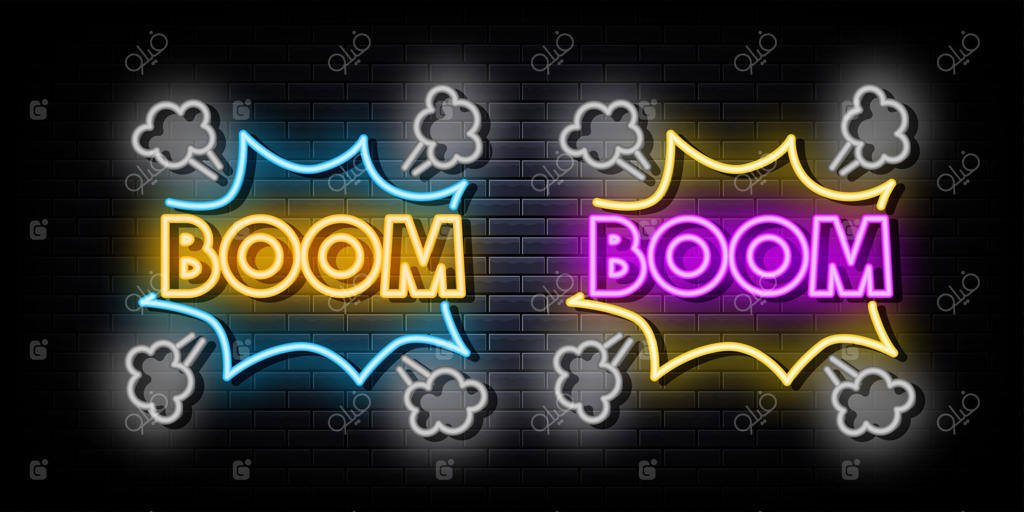 بوم نوشته نئونی و نماد نئونی