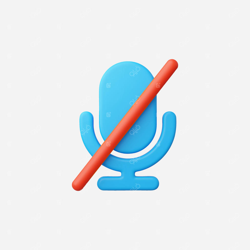 نماد میکروفون خاموش برای