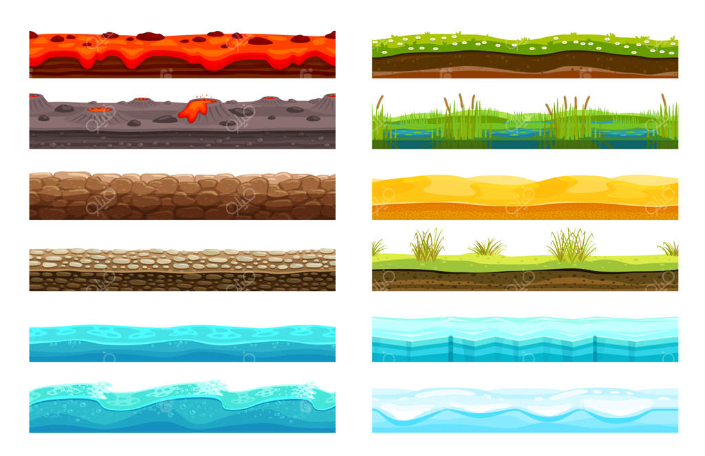 بافت‌های سطحی لایه‌های زمین در بازی‌های ویدیویی
