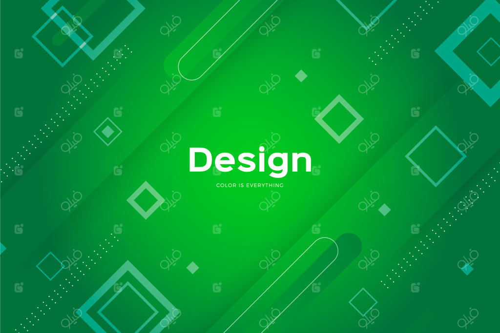 اشکال سبز روی پس‌زمینه سبز