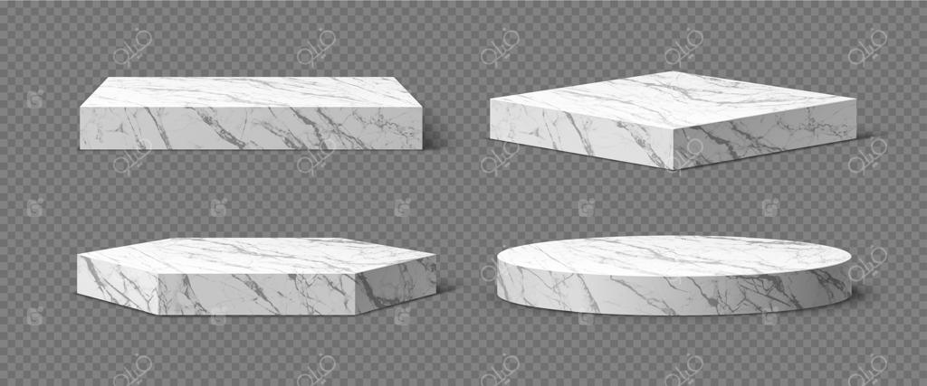 سکوهای مرمری سه‌بعدی برای نمایش محصولات