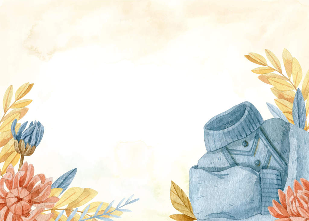 پس‌زمینه پاییزی با رنگ‌های آبرنگی