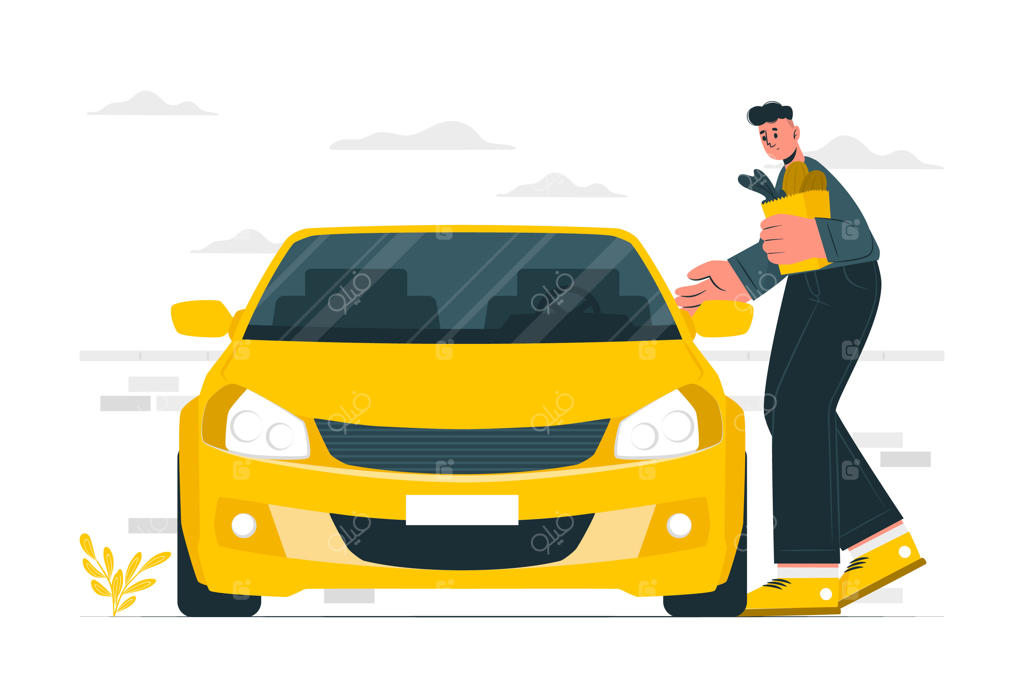 تصویر مفهومی جلوی خودرو