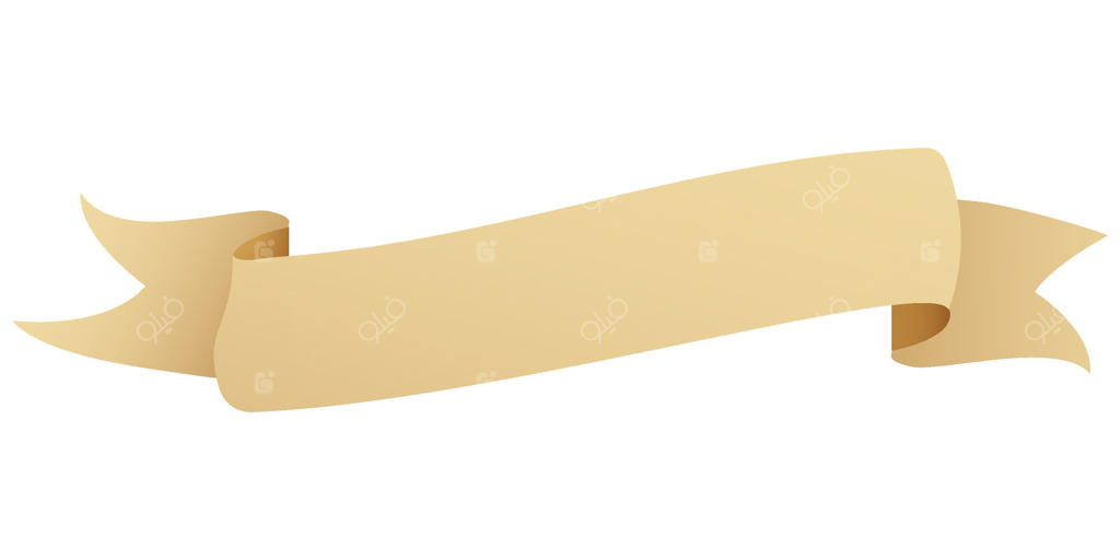 روبان طومار کاغذ پوست، بنر قدیمی وینتیج برای رابط کاربری بازی به سبک کارتونی، جداشده بر روی زمینه سفید. تصویر وکتور