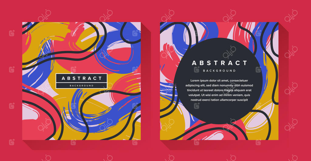 پس‌زمینه طرح انتزاعی مدرن و رنگارنگ