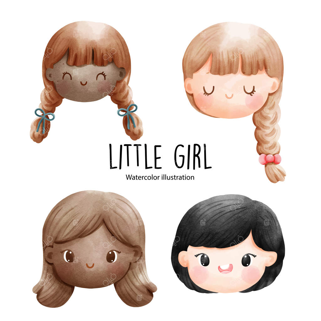 تصویر برداری دختربچه مدرسه‌ای