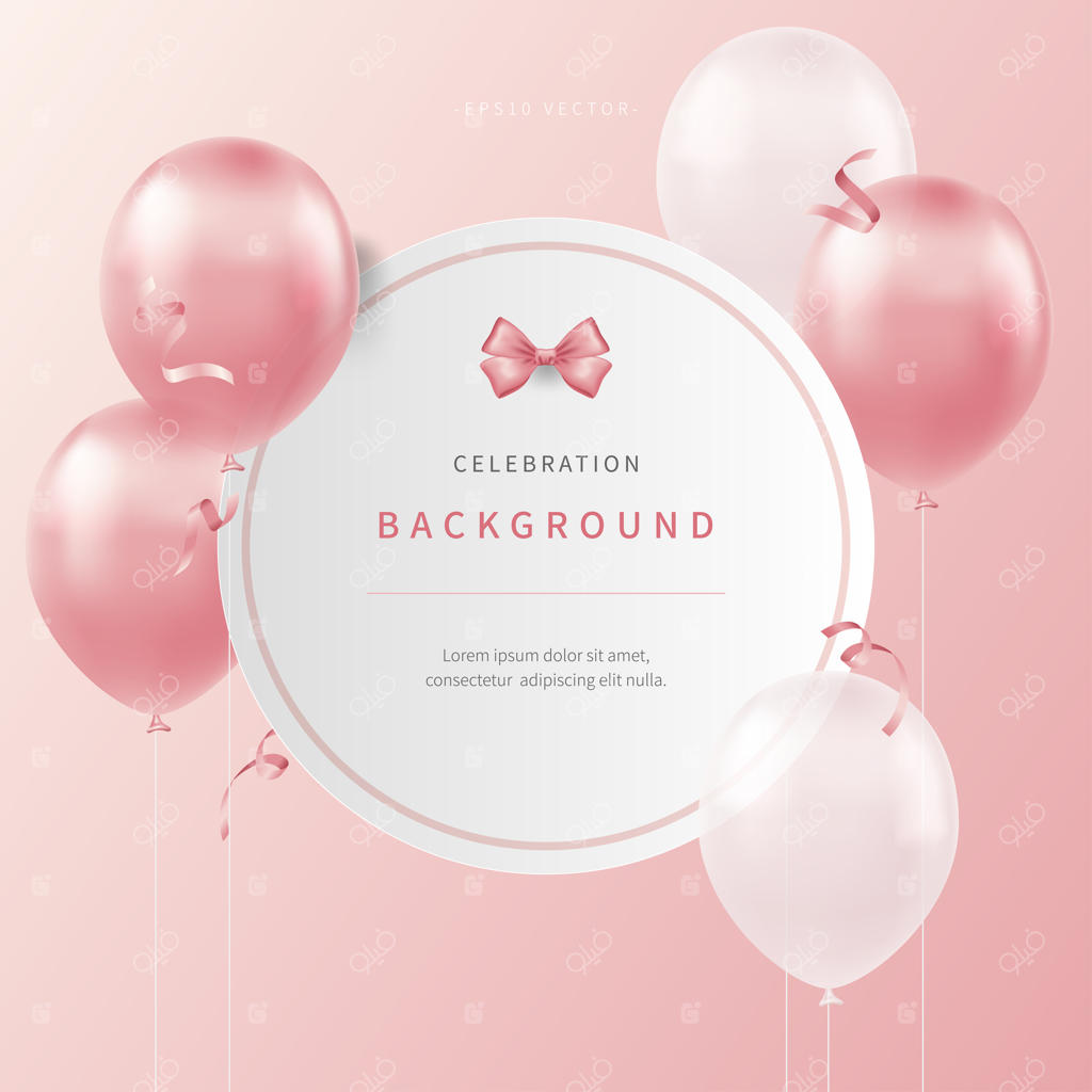 پس‌زمینه جشن با بادکنک‌های رنگی و زیبا