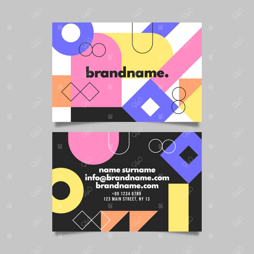 طراحی تخت کارت ویزیت انتزاعی