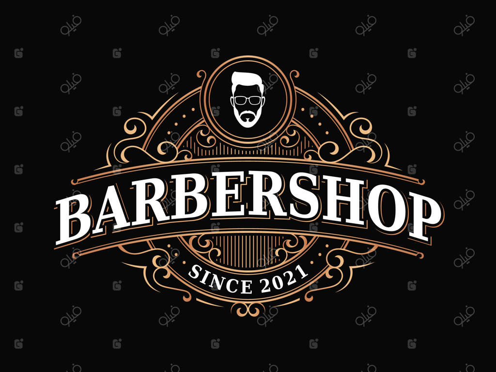 لوگوی آرایشگاه کلاسیک ویکتوریایی لوکس و سلطنتی