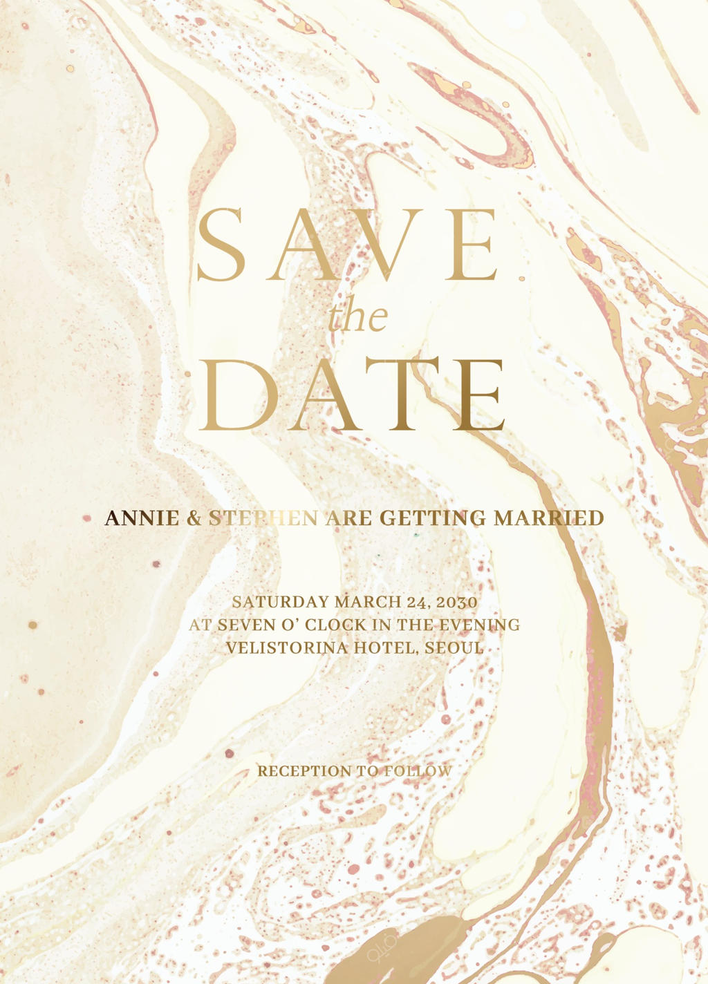 مجموعه کارت دعوت عروسی با طرح مرمر.