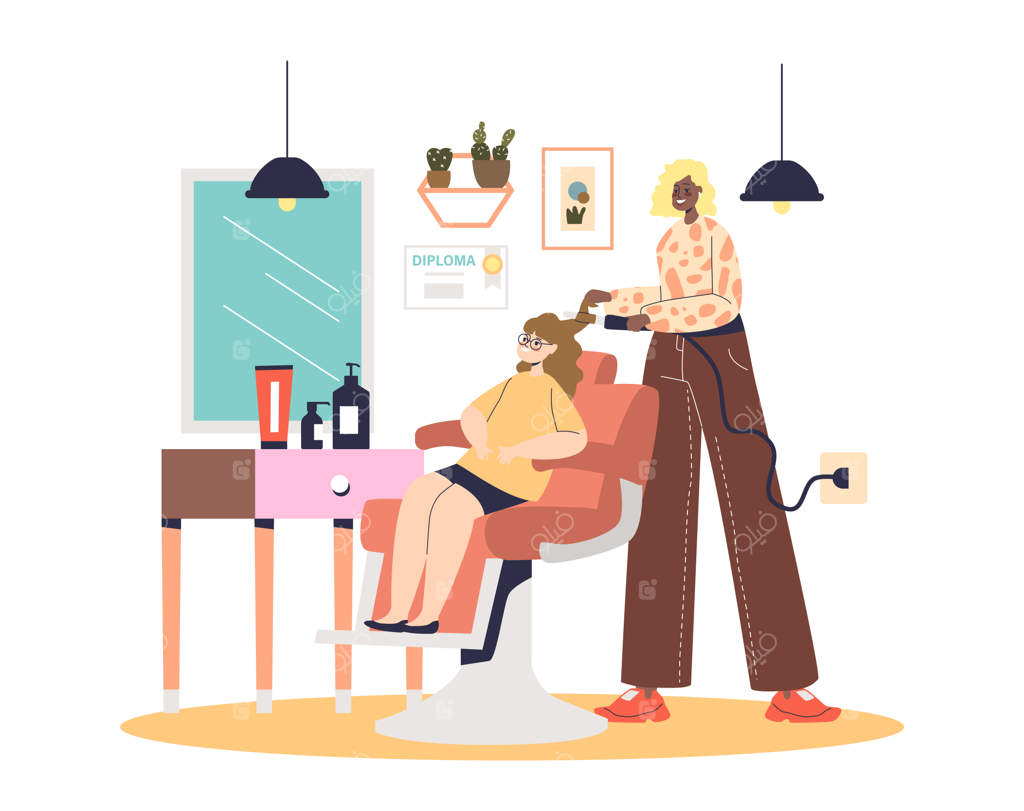 آرایشگر زن در حال کوتاه کردن موهای دختربچه - آرایش موی کودک توسط آرایشگر متخصص