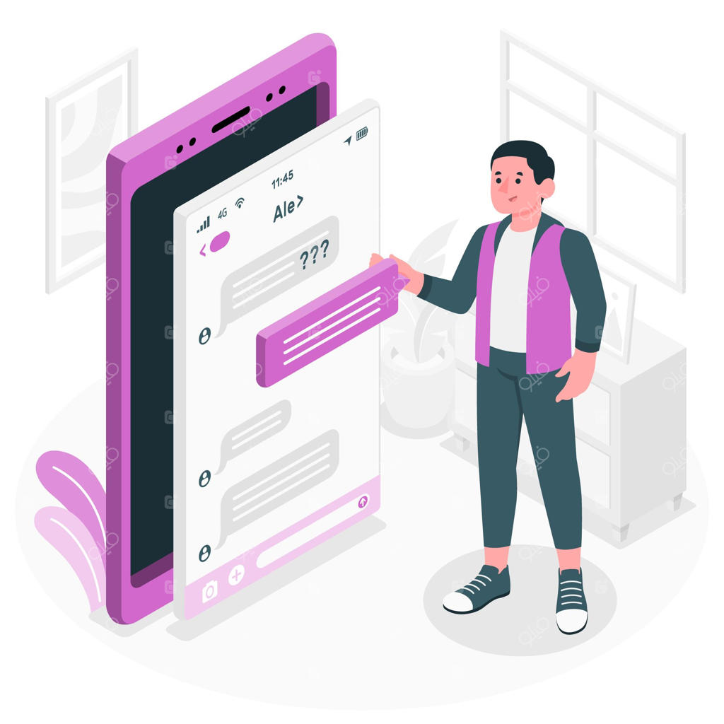 تصویرسازی مفهوم پاسخ من