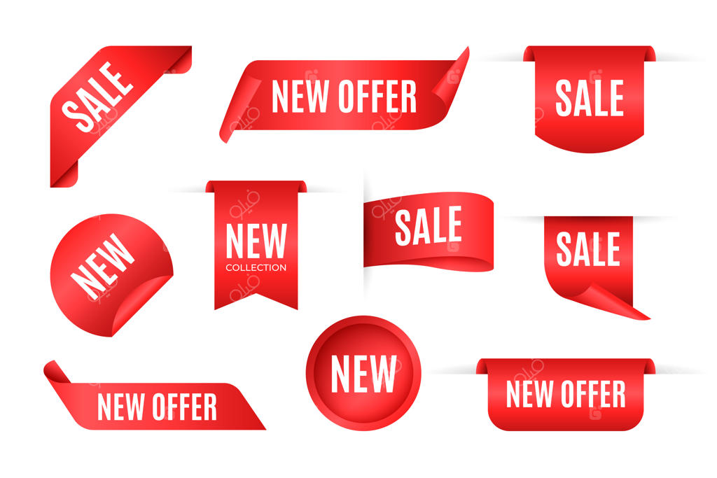 مجموعه برچسب‌های فروش واقعی