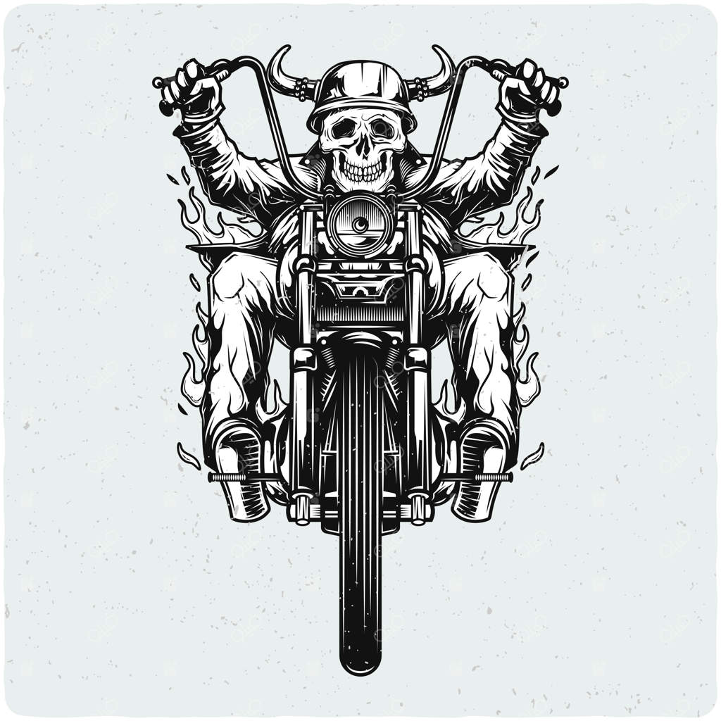 موتورسوار در حال حرکت