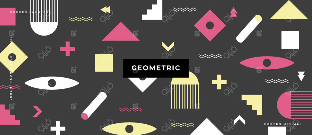 بنر گرادیان با اشکال هندسی مدرن و جذاب.