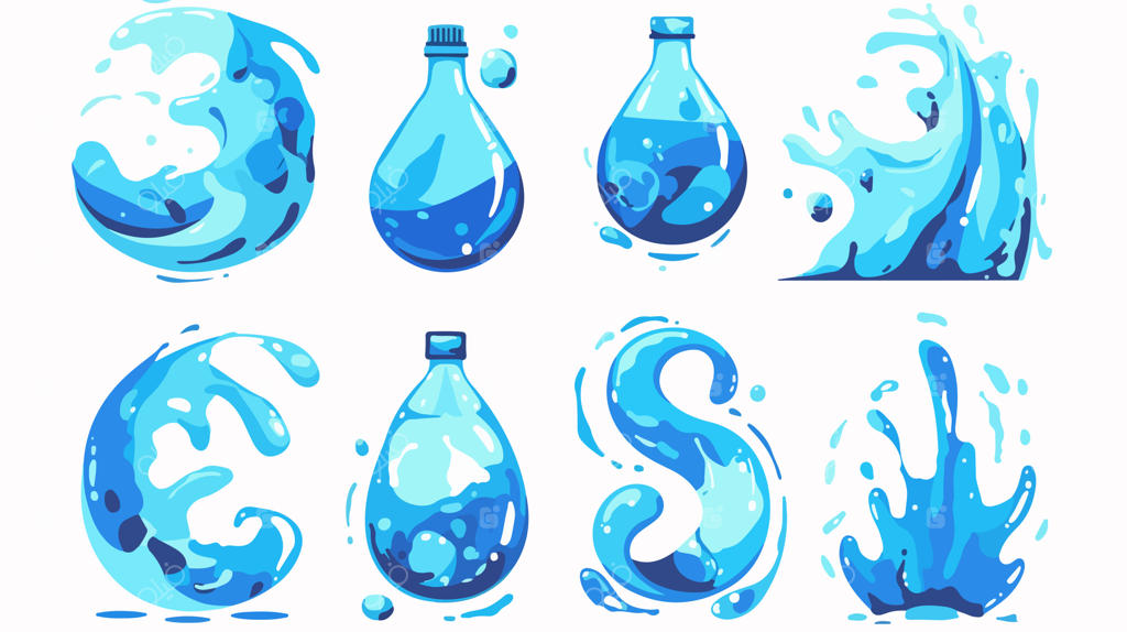 طرح نشان‌های آب معدنی گوارا شبیه به قطرات آب