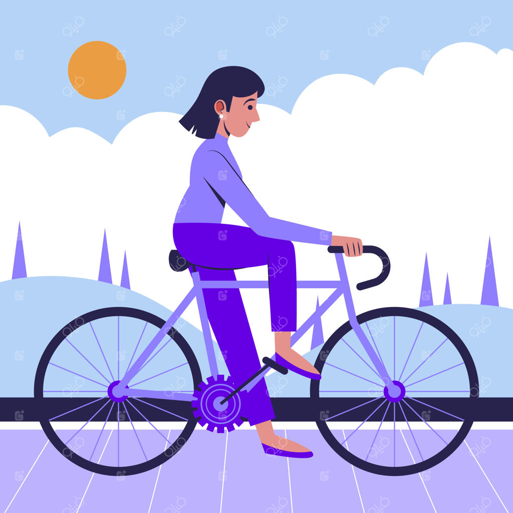 تصویرسازی روز جهانی دوچرخه سواری در جهان تخت