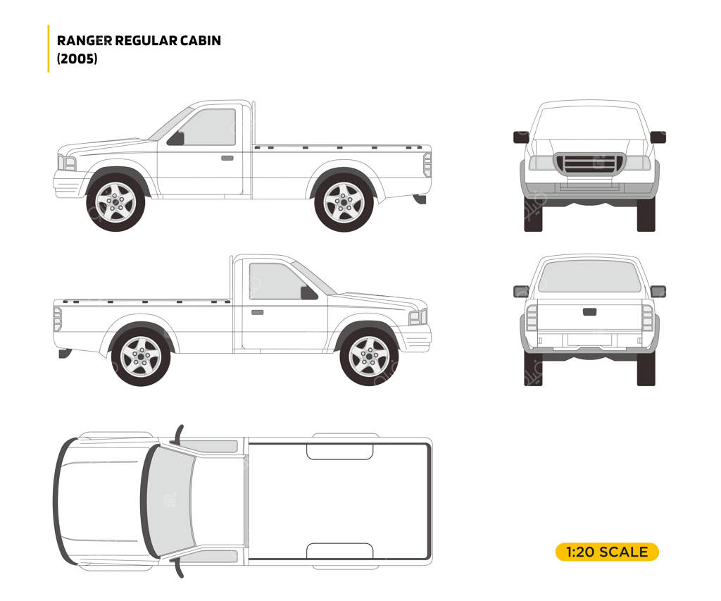 کابین معمولی رنجر کامیون